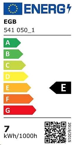 Energy Label EGB Kopfspiegel (E27, 7 W, 790 lm, 1 x, E)
