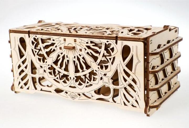Actual product image Ugears Card holder mechanical wooden device for tabletop games
