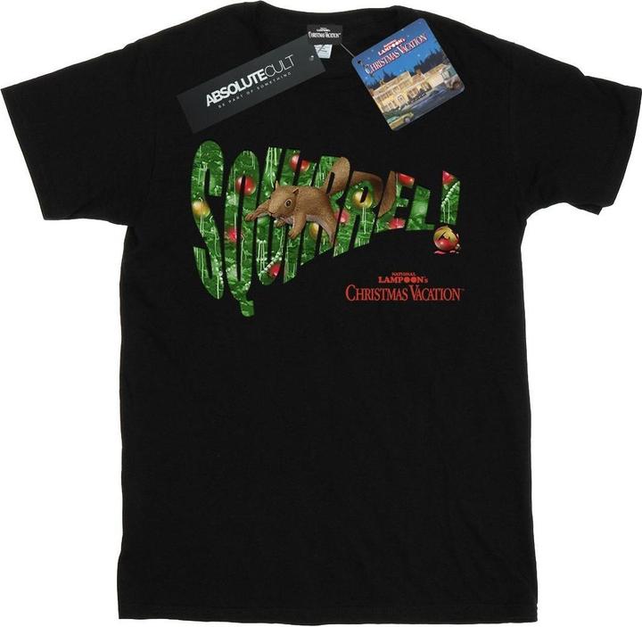 Actual product image National Lampoon´s Vacation Womens/Ladies Squirrel Tree Cotton Boyfriend T-Shirt (S)