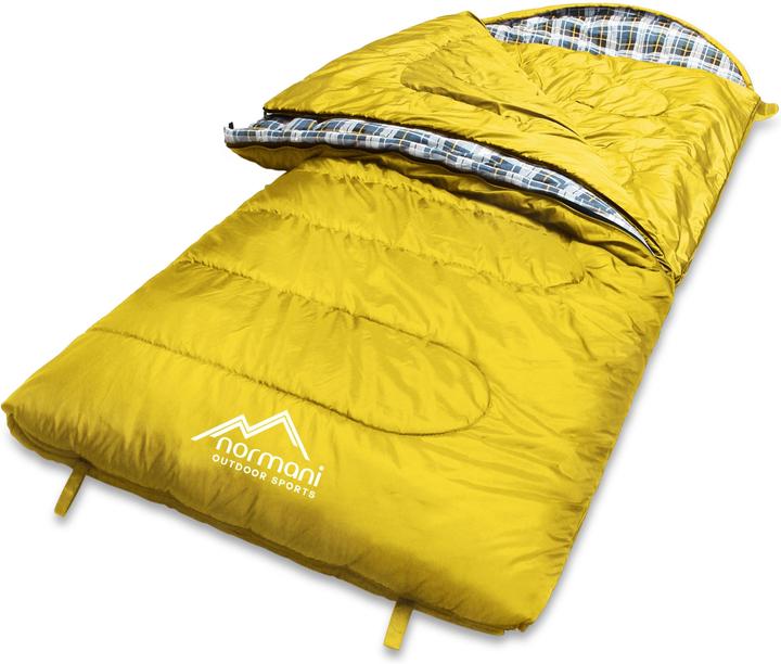 Produktbild Normani 4-in-1 Schlafsack „Antarctica“ (RV rechts) Gelb (220 cm)