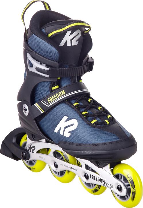 K2 Inline Skates FREEDOM M Für Herren Mit Softboot, Blue - Yellow, 30E0341 (44)
