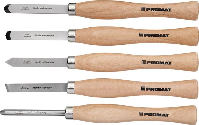 Promat Beitelset voor houtdraaien (100 mm)