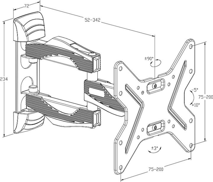 Immagine prodotto Hagor BL Fullmotion 200 - III (Soffitto, 32", 25 kg)