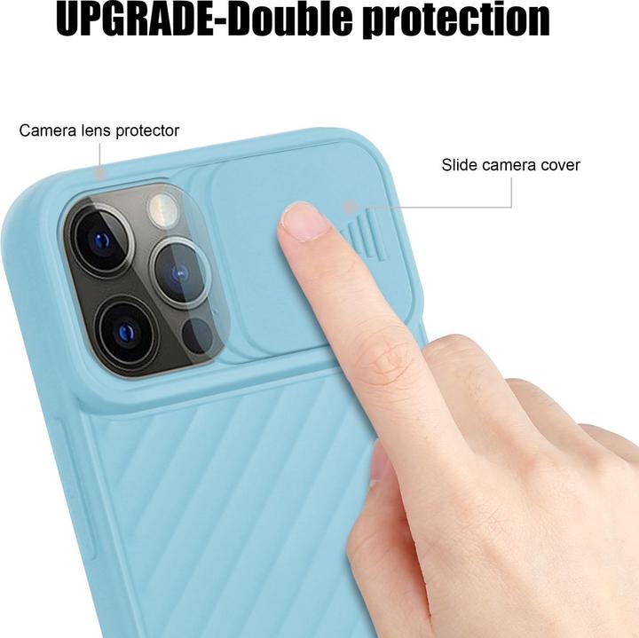 Immagine prodotto Cadorabo Cover in TPU con protezione della fotocamera (Apple iPhone 12, Realme 12 Pro+)