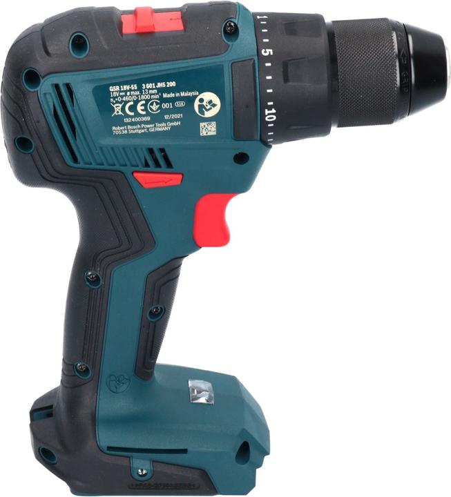 Produktbild Bosch Professional Bosch GSR 18V-55 Professional Akku Bohrschrauber 18 V 55 Nm Brushless + 2x Akku 2,0 Ah + Ladegerät (Akkubetrieb)