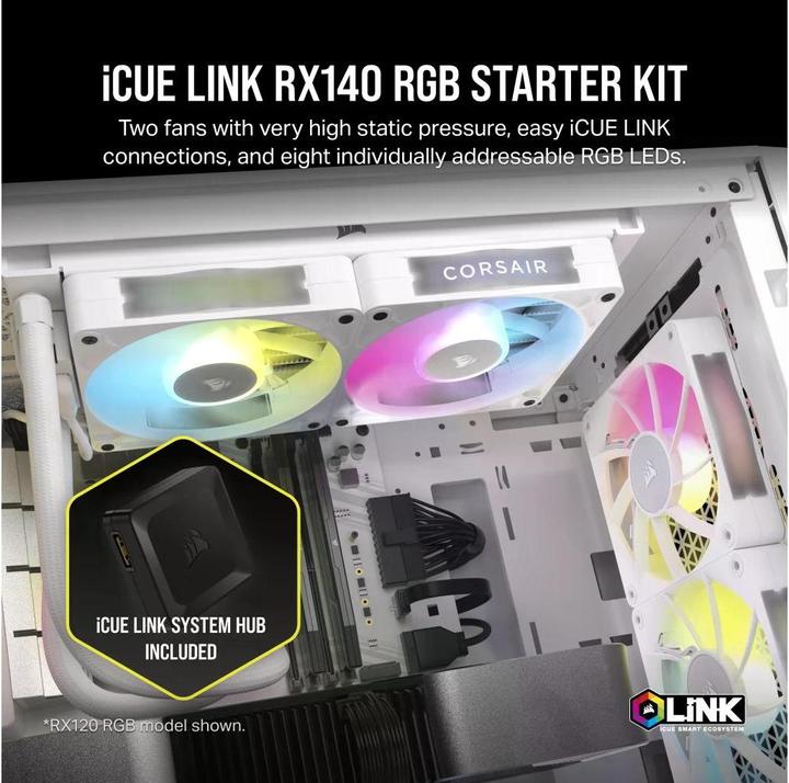 Actual product image Corsair iCUE LINK RX140 (140 mm, 2 x)
