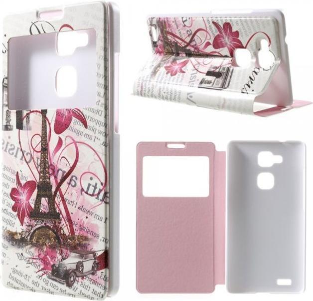 Produktbild MU Classic Leder Case mit Fenster und Muster (Huawei Ascend Mate 7)