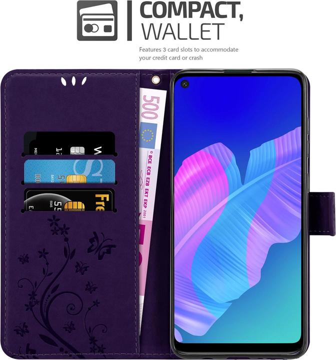 Produktbild Cadorabo Flower Book Cover (Huawei P40 Lite E)