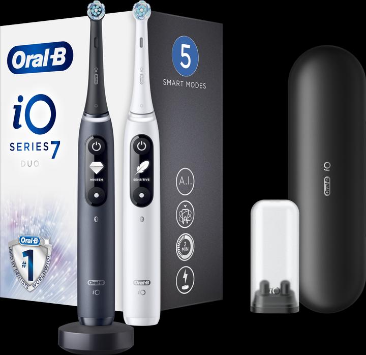 Productafbeelding Oral-B iO7 Duo Wit Zwart (Oscillerende tandenborstel)