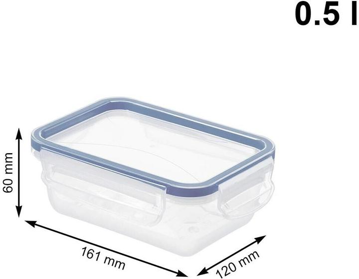Actual product image Rotho Refrigerator jar set 4 pcs. 0.5 l CLIC & horizon blue (0.50 l)