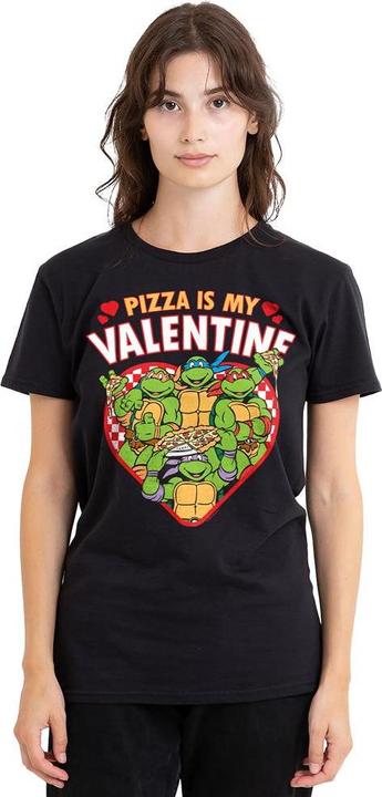 Actual product image Teenage Mutant NT Unisex Adult Pizza Is My Valentine T-Shirt (XL)