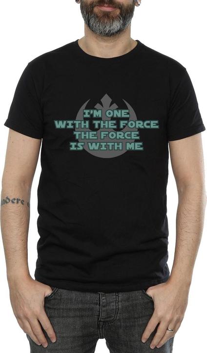 Actual product image Star Wars Mens Rogue One I'm One With The Force Green T-Shirt (XL)