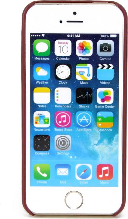 Produktbild König Design Apple iPhone 6 Plus / 6s Plus TPU Handy Hülle Holz Optik Schutz Case Mahagoni (Apple iPhone 6 Plus)