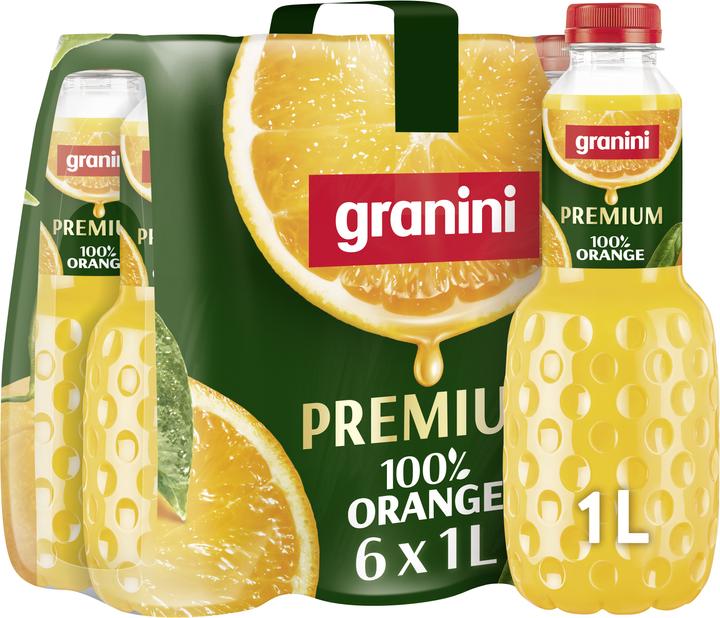 Image du produit Granini Jus d'orange 1 l, paquet?? 6 bouteilles (6 x 100 cl)