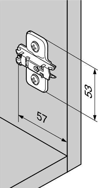 Produktbild Blum Kreuzmontageplatten (Eckverbinder, 1 Stk.)