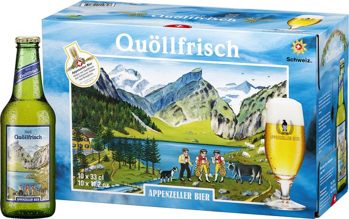 Actual product image Appenzeller Bier Appenzeller Quöllfrisch Lager (10 x 33 cl)