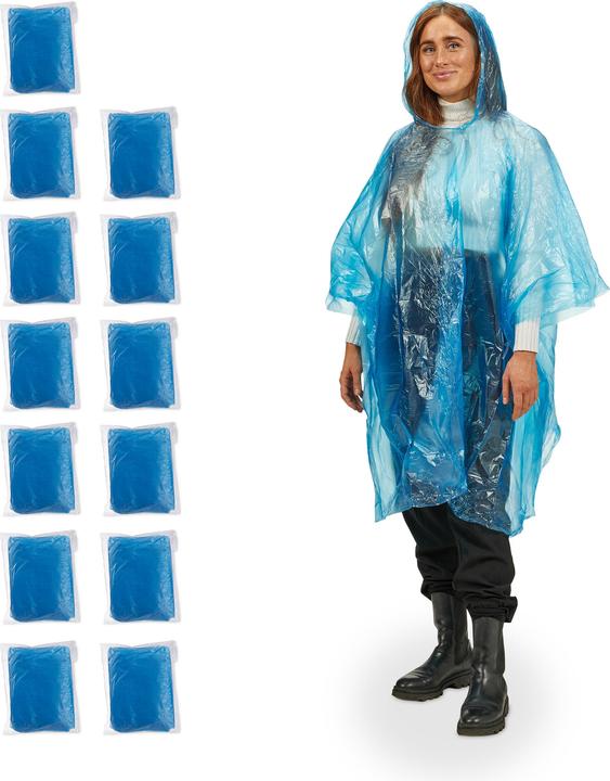Productafbeelding Relaxdays 13x regenponcho (13)