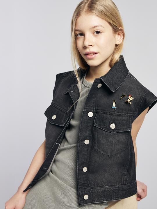 Image du produit Jonen Mädchen Jeansweste Oversize-Look (128)