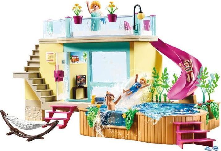 Produktbild Playmobil Bungalow mit Pool (70435, Playmobil Family Fun)