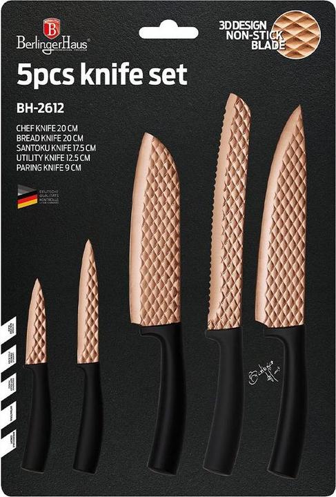 Immagine prodotto BerlingerHaus Set di coltelli da 5 pezzi House Rose Gold Edition (20 cm)