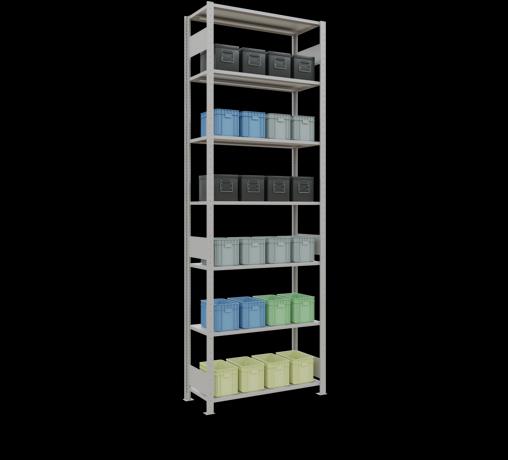 Image du produit Schulte Lagertechnik Système d'emboîtement pour rayonnage de base MULTIplus85 avec traverse de longueur