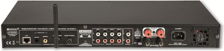 Produktbild Omnitronic DJP-900NET Internetradio HiFi-Tuner Bluetooth®, DAB+, Internetradio, WLAN (Röhren-Vorstufe)