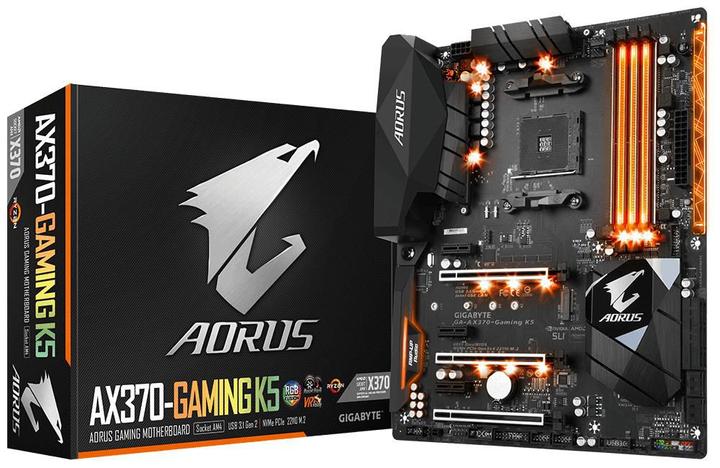 Produktbild Gigabyte AORUS GA-AX370-Gaming K5 (AM4, AMD X370, ATX)