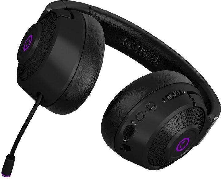 Image du produit Lorgar Casque avec microphone Noah 702, casque de jeu sans fil, noir