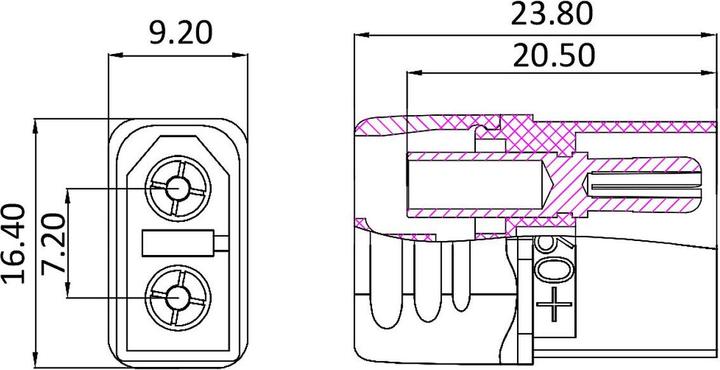Actual product image Jamara Panel jack/plug