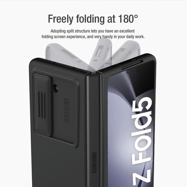 Actual product image Nillkin Silikonowe etui CamShield Silky Silicone Case do Samsung Galaxy Z Fold 5 z os?on? na aparat (Samsung Galaxy Z Fold5)