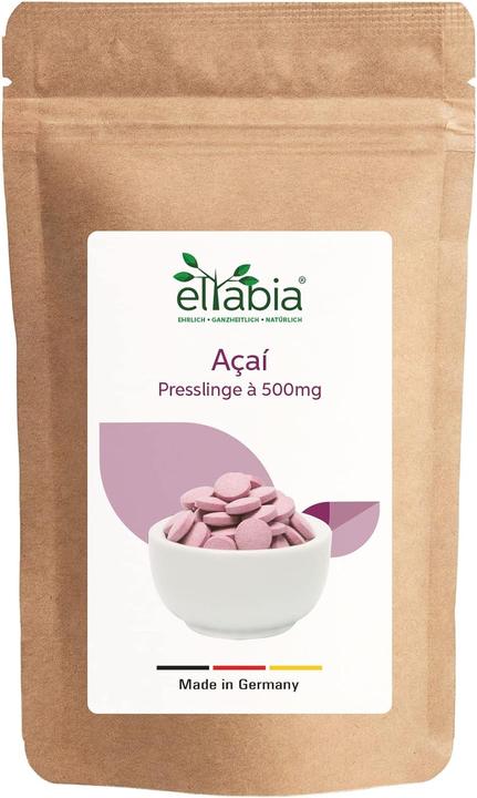 Image du produit Eltabia Acai Tablets | Hautement dosé 5000mg dose journalière | crudité 100% pure 500mg Tabs (200 pièce(s), Cachets)
