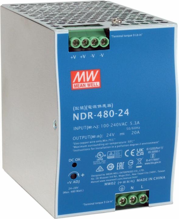 Immagine prodotto LevelOne ind. Alimentatore POW-2462 24VDC 480W guida DIN si (480 W)