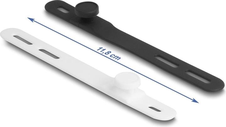 Produktbild Delock Kabelbinder Schwarz/Weiss 118 mm x 12 mm 10 Stück (Kunststoffkabelbinder, 118.12 mm, 10 Stk.)