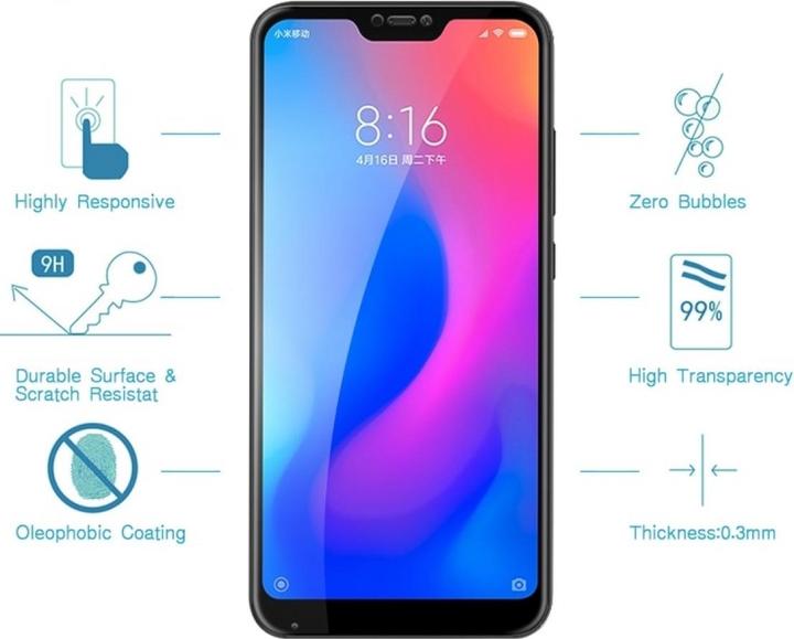 Immagine prodotto Screenguard Xiaomi Mi A2 Lite Pellicola protettiva di vetro a schermo intero 2.5D 9H (1 Pezzo/i, Mi A2 lite)