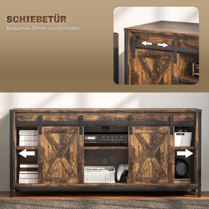 Produktbild Swisshandel24 TV-Schrank, Fernsehtisch für Fernseher bis zu 60 Zoll, Lowboard, Fernsehschrank (120 x 40 x 54 cm)