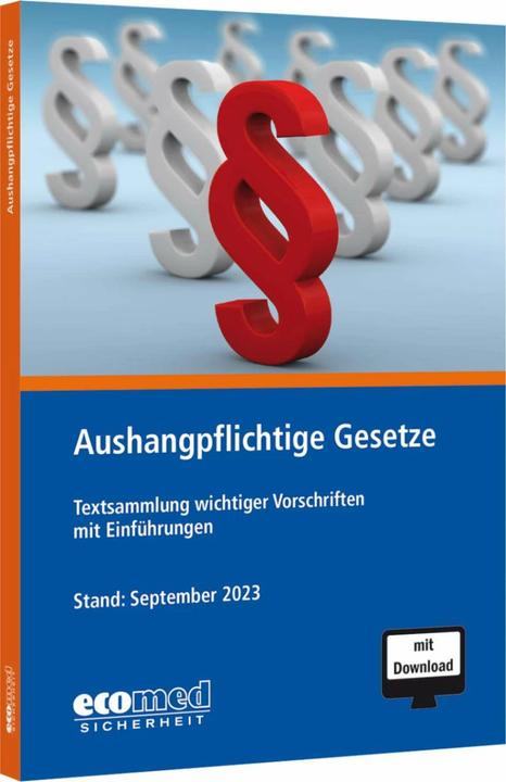 Produktbild Ecomed Aushangpflichtige Gesetze (Deutsch, Joachim Schwede, 2023)