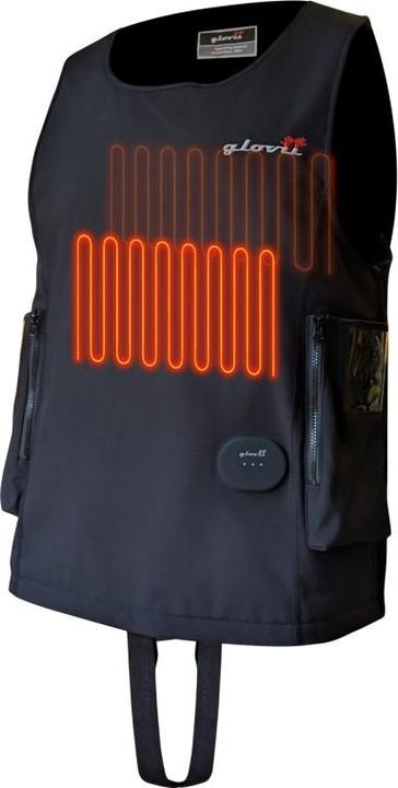 Actual product image Glovii Waterproof heated diving waistcoat comes with two batteries and remote control (M)