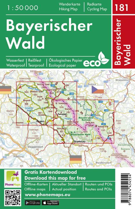 Image du produit Forêt bavaroise, carte de randonnée - vélo 1 :