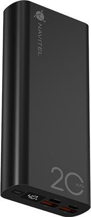 Produktbild Devia Powerbanka Navitel PWR20 AL stÅ™Ã­brnÃ¡ (20000 mAh, 22.50 W, 74 Wh)