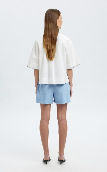 Actual product image Selected Femme Mid Waist Shorts aus Leinengemisch (40)