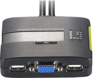 Immagine prodotto LevelOne KVM-0223, interruttore KVM a 2 porte, VGA, audio, USB