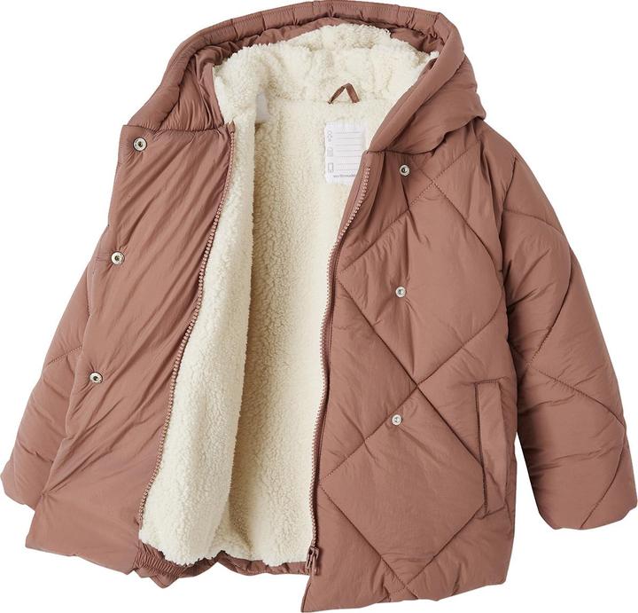 Produktbild Vertbaudet Mädchen Kapuzen-Steppjacke mit Teddyfleece-Futter, Wattierung Recycling-Polyester (86)