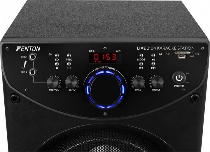 Image du produit Fenton Machine de karaoké Loudspeaker LIVE2104 noire (Actif, 1x 400 W)