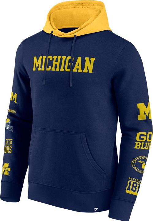 Fanatics Michigan Wolverines NCAA Sleeve Patches Hoody - M (M)