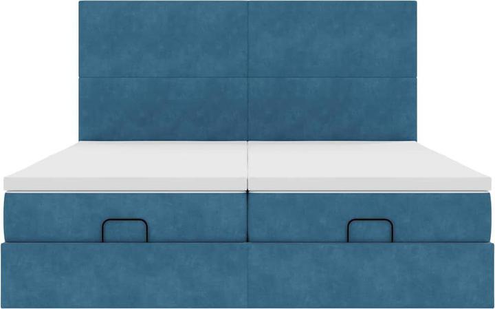 Immagine prodotto VidaXL Letto ottomano con materassi in velluto blu scuro 180x200 cm (180 x 200 cm)