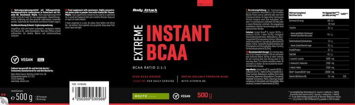 Immagine prodotto Body Attack Extreme Instant BCAA (lattina da 500g) (Limone, 1 x)