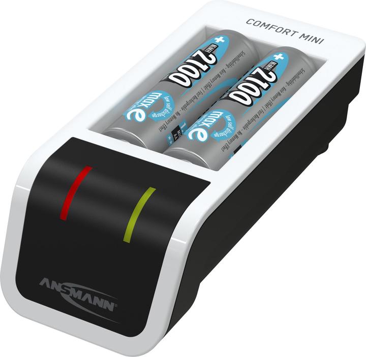 Actual product image Ansmann Comfort Mini charger incl. 2 AA Mignon batteries 2100 mAh (1 pcs., AA, AAA, 800.80 mAh, Rechargeable battery)