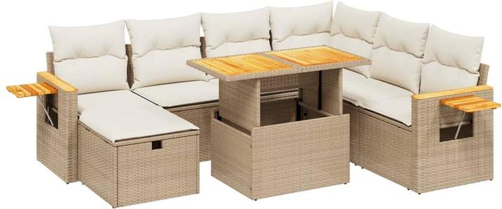 Produktbild VidaXL Gartenmöbel Sofa Garnitur Gartengarnitur Garten Sitzgruppe 8-tlg. Beige