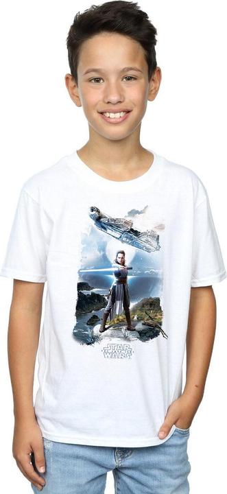Actual product image Star Wars Boys The Last Jedi Rey Falcon T-Shirt (128)