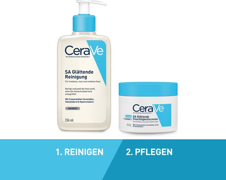 Produktbild CeraVe SA Glättende Reinigung: mildes Reinigungsgel für Gesicht und Körper bei trockener Haut (Gel, 236 ml)